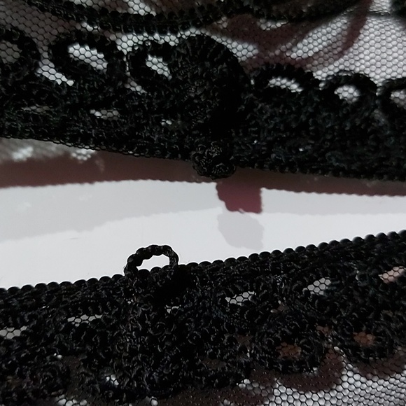 Black Sheer Lace Jacket Large Cover up - Picture 2 of 7